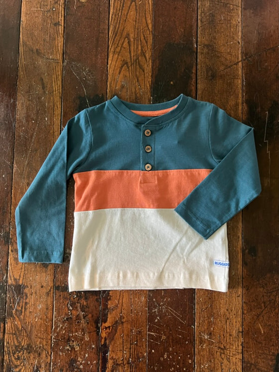 Twilight & Cider Color Block Henley Tee - Boys