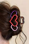 Valentine's Day Gifts Heart Design Contrasted Hair Claw Clip