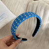 Retro Polka Dots Print Wide Headband MK2PPIM6W6HBD74