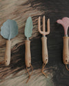 Kids Garden Tool Set – 4-Piece Colorful Wooden Hand Tools