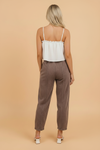 PRETTY BASH Mineral Wash Elastic Waist Barrel Leg Pants