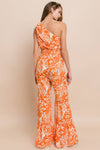 ONE SHOULDER PRINTED JUMPSUIT