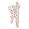 Brady Football ZIP Bamboo One Piece Baby Outfit