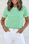 Scalloped Trim Round Neck Summer T Shirt | S-4X