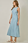 Bias Cut Draping Tencel Midi Dress