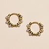 Gold Pearl Huggie Earrings
