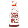 Give Thanks With A Grateful Heart Message Pumpkin Cornucopia Button Loop Hanging Kitchen Towel