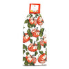 Give Thanks With A Grateful Heart Message Pumpkin Cornucopia Button Loop Hanging Kitchen Towel