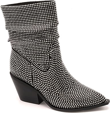 Hey Girl by Corkys - GLOSSY Black Crystals Boot