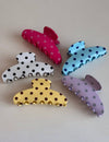 Stylish Polka Dots Large Acetate Hair Claw MK2PPM6W6HCP285