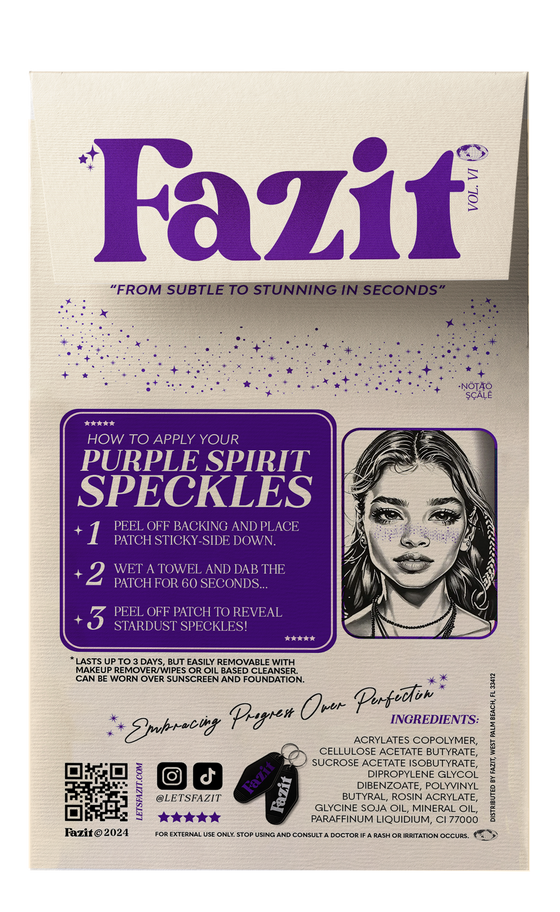 Purple Spirit Speckles Makeup Patches - Team Spirit Collection