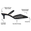 Allana Pointed Toe Kitten Heels In Mesh
