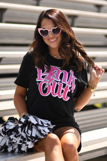  Pink Out Leopard Bolt Tee