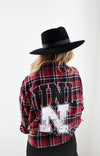 Nebraska Meyer Varsity Oversized Plaid Shirt