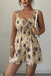 Floral Sleeveless Tie-Front Romper