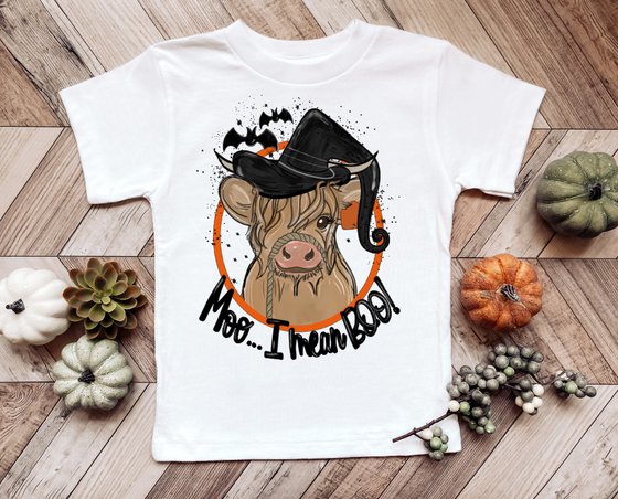 Moo I Mean Boo Infant/Kids Halloween Tee