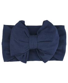  Girls Dark Navy Big Bow Headband