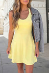Solid Backless Tank Top Mini Dress | S-XL