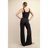 RECYCLED BUTTER WIDE LEG JUMPSUIT