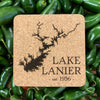 Harlan Co. Lake, Ne  Map Cork Trivet Hot Pad