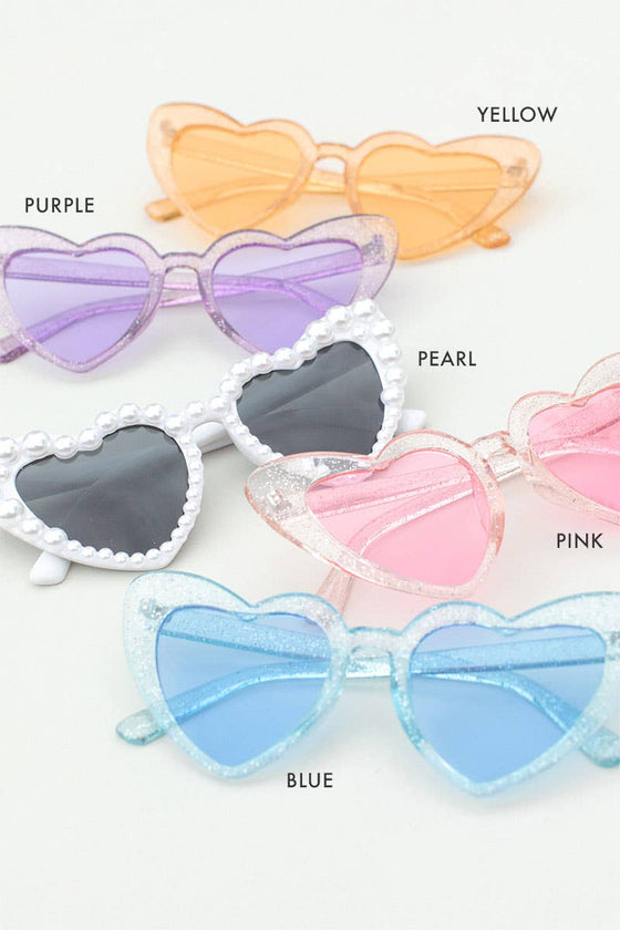 Adults Pearl Heart Bride Sunglasses