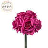 10" Pack of 5 Stems-Moisturized coating Real Touch Rose