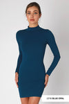Mock Neck Long Sleeve Dress