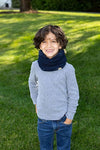 Kids Fleece Lined Scarf - Navy