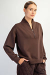 MODAL POLY SPAN SCUBA LUXE HALF ZIP JACKET