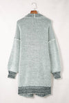 Plaid Knitted Long Open Front Cardigan - 8 Colors