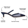 Allana Pointed Toe Kitten Heels In Mesh