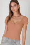 NS8386 - Double Twist Short Sleeve Top