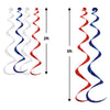 6 Red/White/Blue Twirly Whirlys - 4-24" & 2-36"