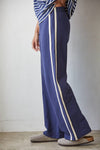 L8552 | Knit Cotton French Terry Side Contrast Trim Pants