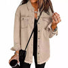 Trendy Washed Long Sleeve Frayed Hem Jacket MK2BLW6W1DJK17