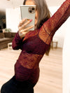 PREORDER Luxe Lace and Floral Textured Long Sleeve Sheer Top