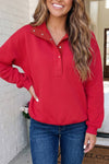 LAS Solid Snap Button Collar Sweatshirt (S-2XL)