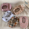 Retro Floral Print Plaid Oval Hair Claw MK2PPM6W6HCP276