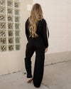 Varsity Pullover Wide Leg Pants 2pcs Outfit