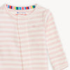 PINK STRIPE ORGANIC COTTON FOOTIE