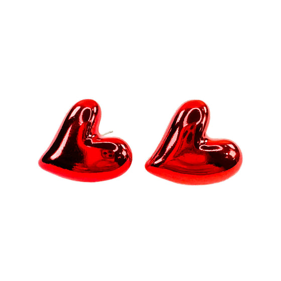 Chunky Heart Valentine Earrings