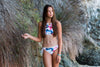 Playa del Carmen - Floral 2 PIECE HALTER TOP & SIDE TIES BOTTOMS