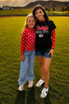 Mini Kickoff Season Red Mesh Top