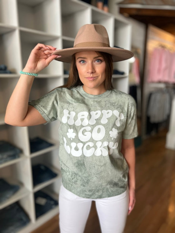 "Happy Go Lucky" Short Sleeve Tee
