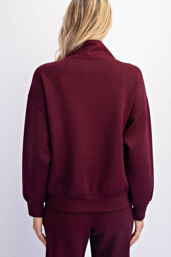 MODAL POLY SPAN SCUBA LUXE HALF ZIP JACKET