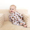Brady Football ZIP Bamboo One Piece Baby Outfit