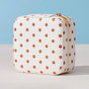 Polka Dot Pattern Print Portable Square Jewelry Box