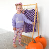 Boo Purple SWEATER Solid Knit Halloween Toddler Kids Top