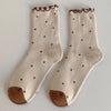 Cute Polka Dots Ruffle Crew Socks 6W8FSO546