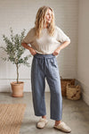 Scuba Raw Edge Detail Barrel Pants